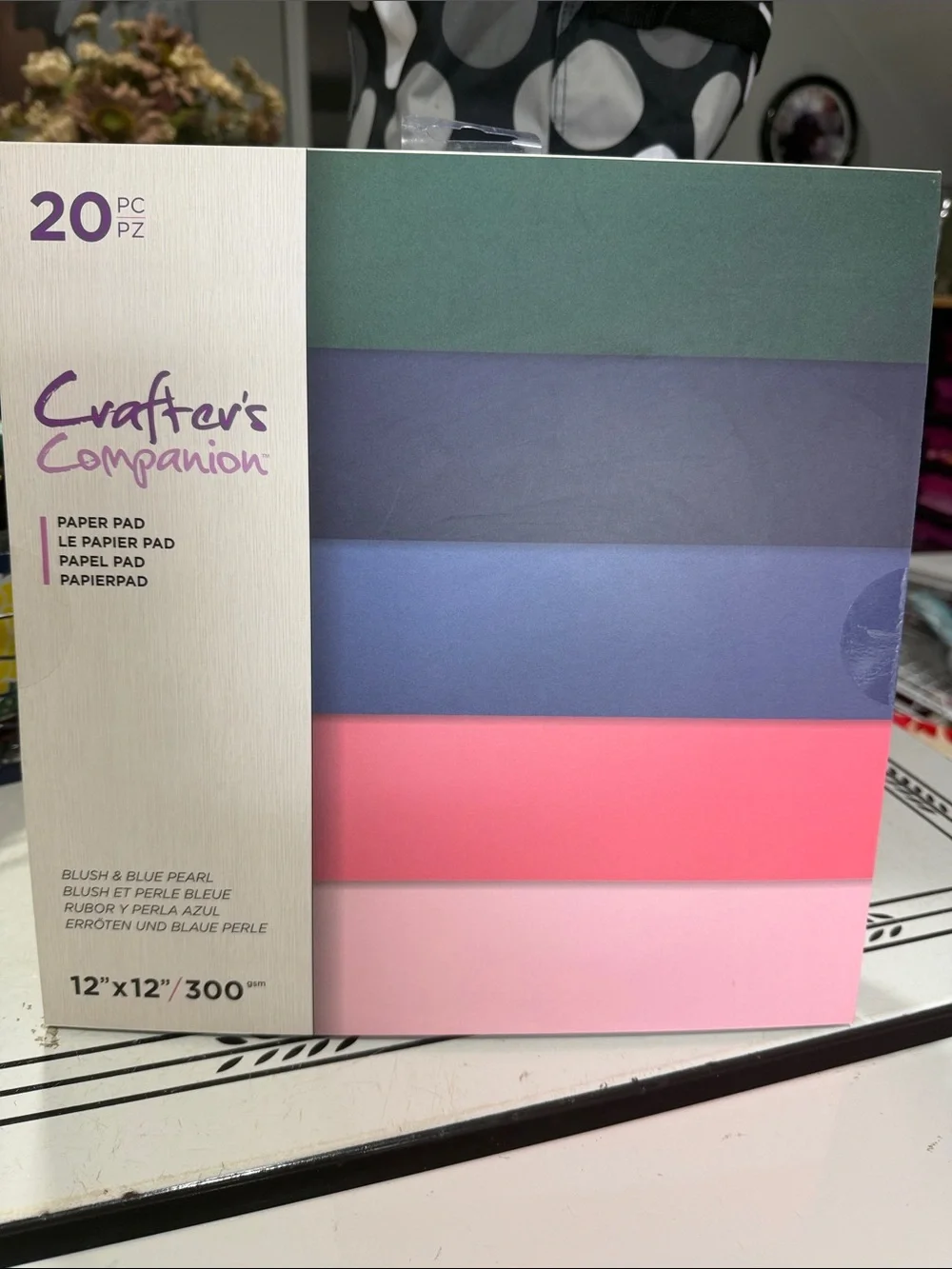 Crafters Companion Blush & Blue Pearl Paper Pad